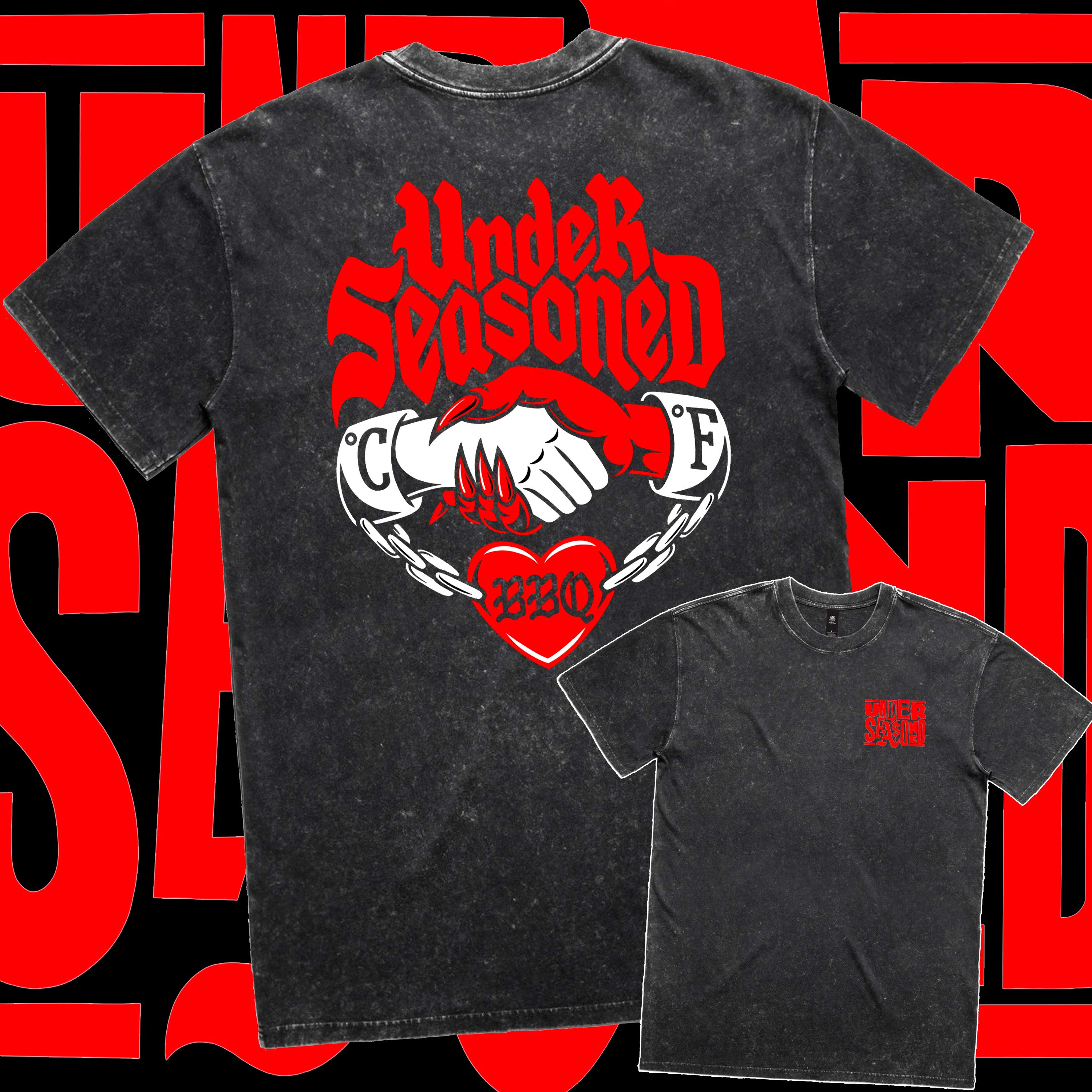 Under Seasoned BBQ Handshake Tee image 0
