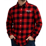 BlackDog Embroidered Flanno in Red